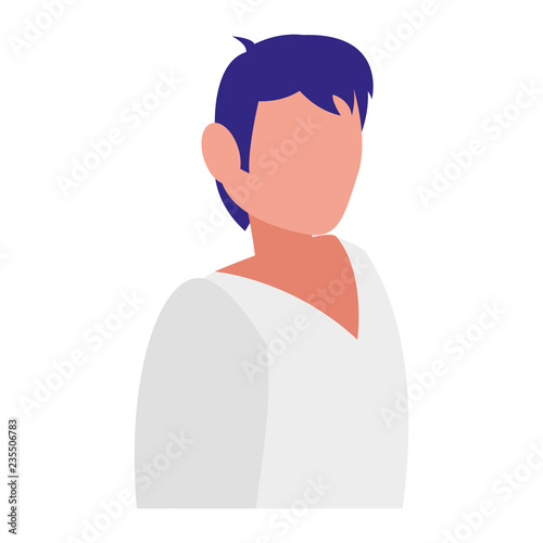 young man modeling character