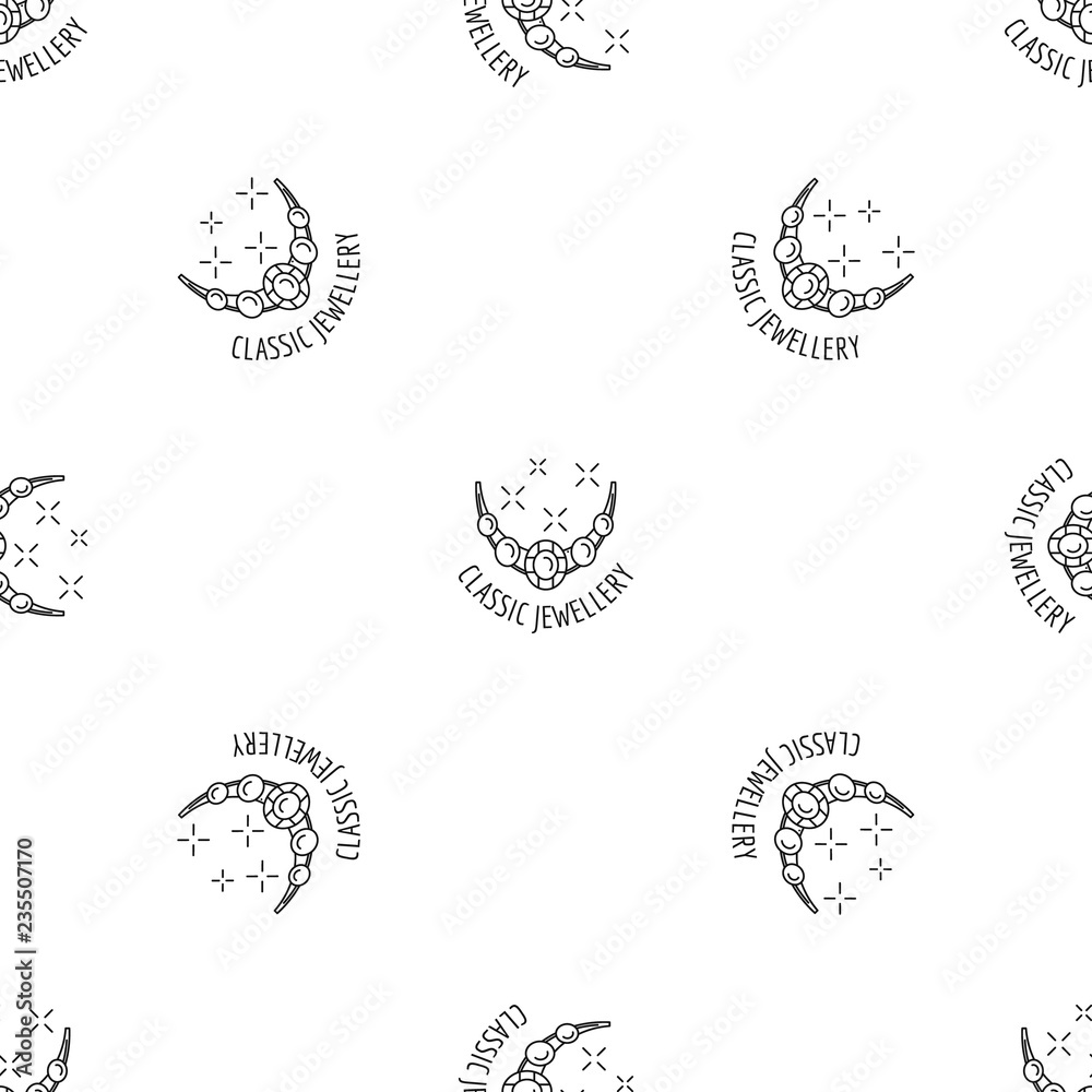 Classic jewellery pattern seamless vector repeat geometric for any web design
