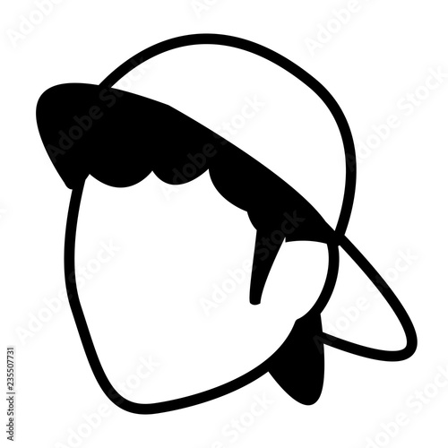 young man head avatar character