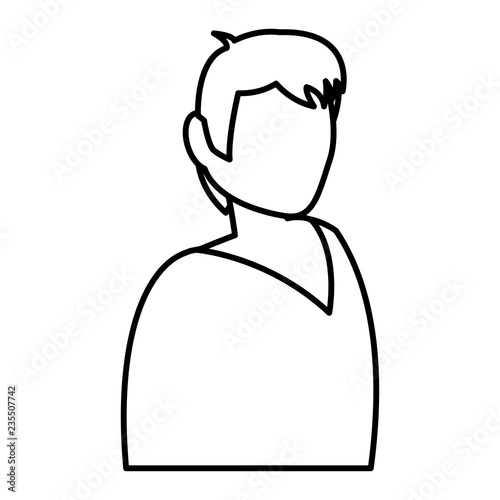 young man modeling character