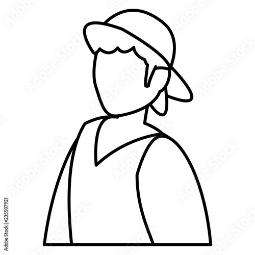young man modeling character