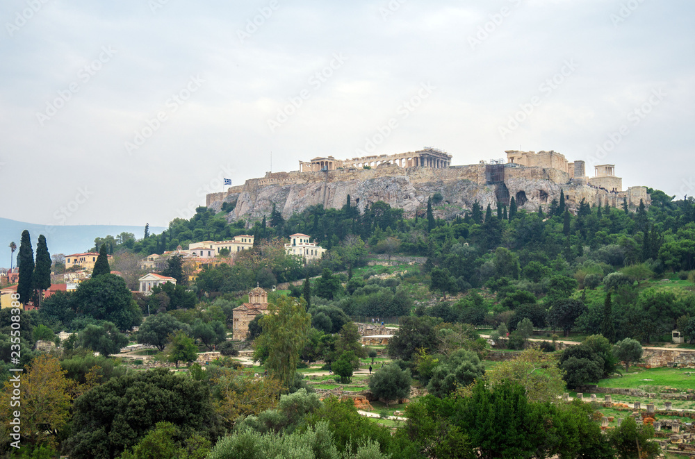 View on Acropolis Hill in Athens, Greece