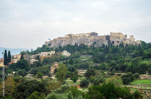 View on Acropolis Hill in Athens  Greece