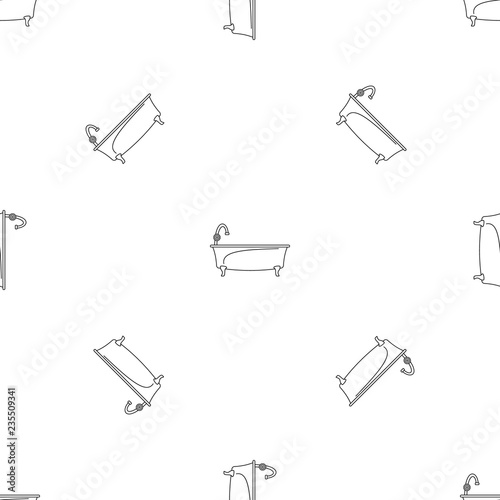 Bathtube pattern seamless vector repeat geometric for any web design