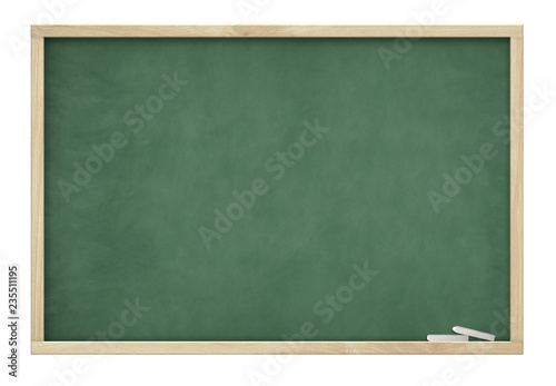 big blank green slate blackboard