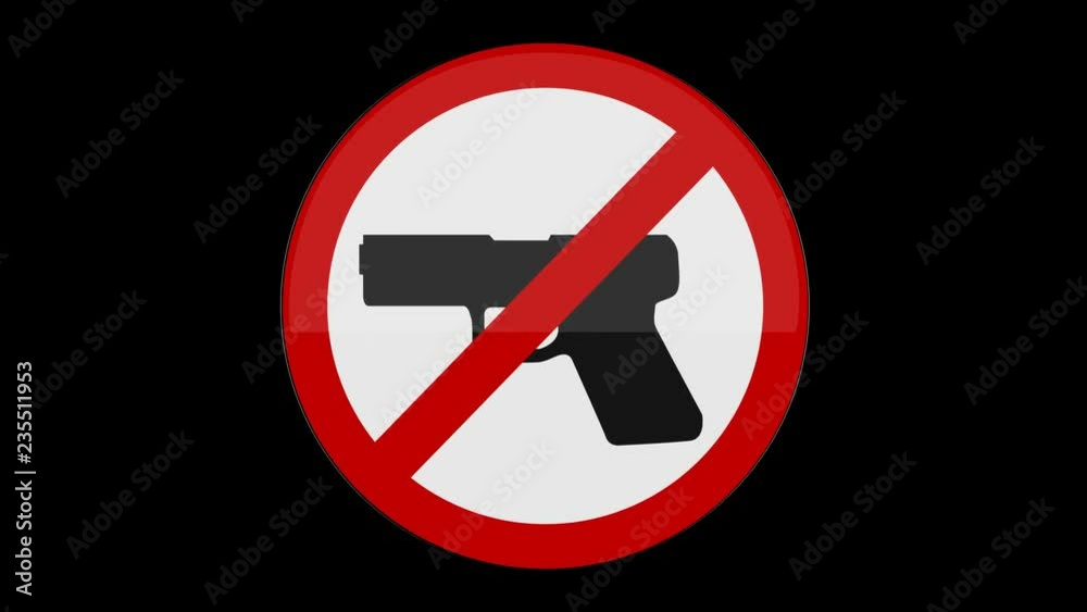 Sign No Weapons Alpha Channel