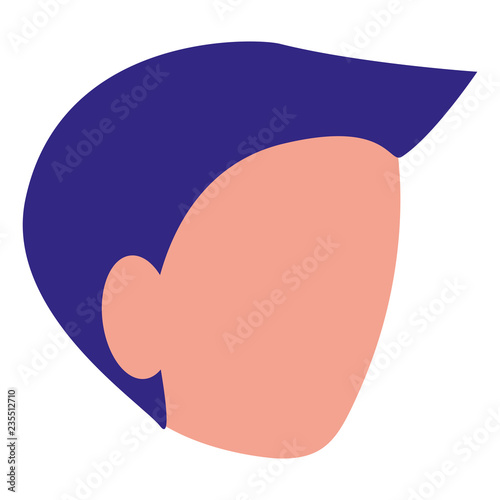 young man head avatar character