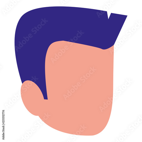 young man head avatar character