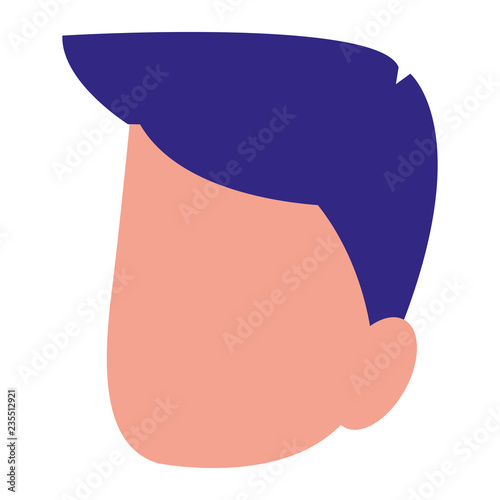 young man head avatar character