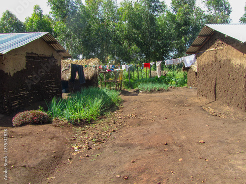 Congolese village huts