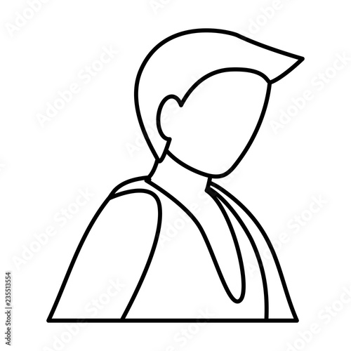young man modeling character
