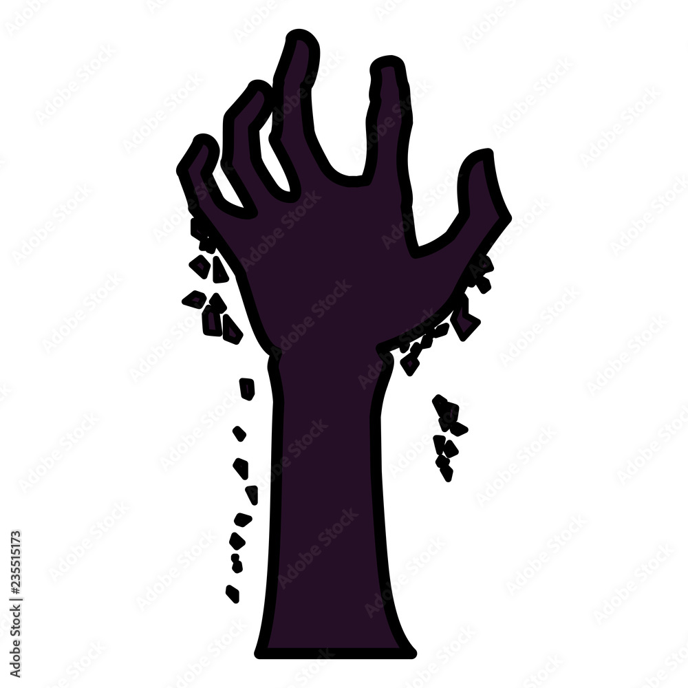 Obraz premium zombie hand halloween icon