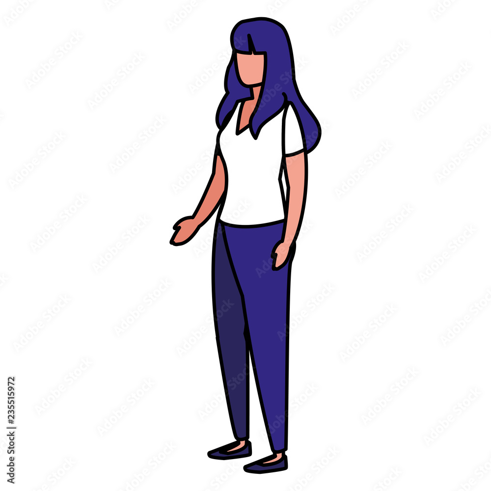 young woman modeling character young woman modeling character