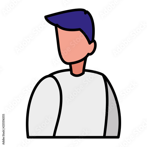 young man modeling character
