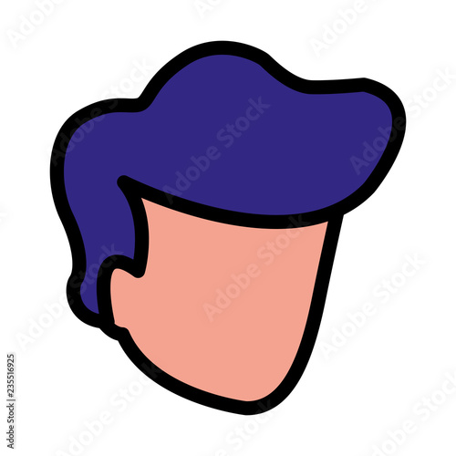 young man head avatar character