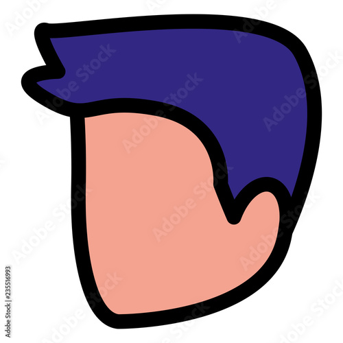 young man head avatar character