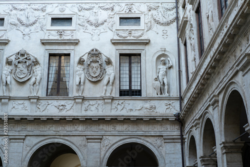 Canvas Print detail of the facade of Palazzo Spada in Rome, Italy
