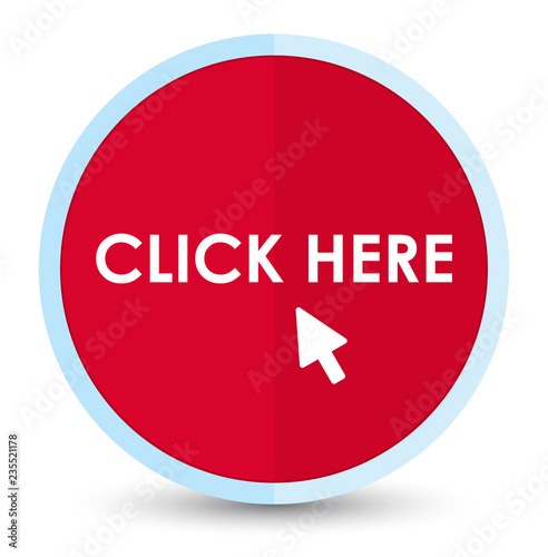 Click here flat prime red round button