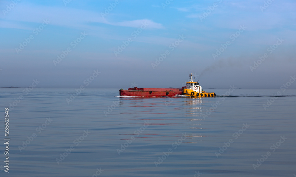 Tug boat in the sea Tug boat in the sea