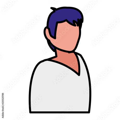 young man modeling character