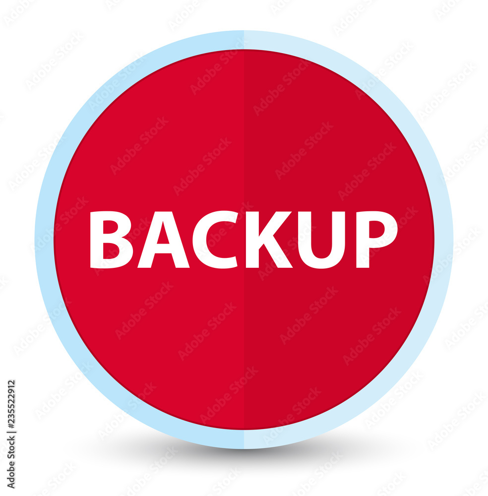 Backup flat prime red round button Backup flat prime red round button