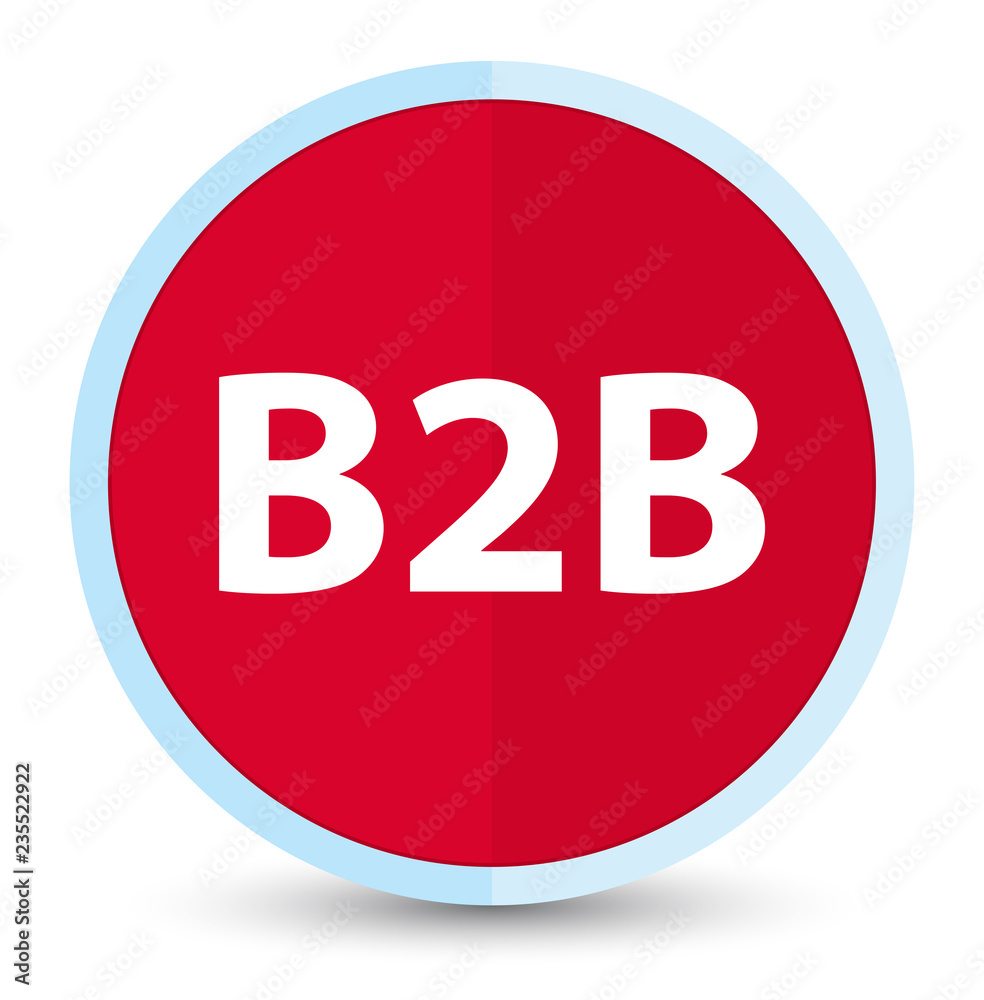 B2b flat prime red round button B2b flat prime red round button