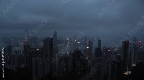 Wallpaper Mural Hong kong the Victoria peak view day to night time lapse Torontodigital.ca