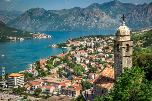 Aerial panoramic view of Kotor, Montenegro