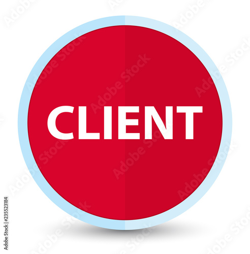 Client flat prime red round button
