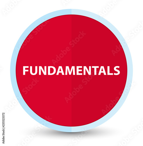 Fundamentals flat prime red round button