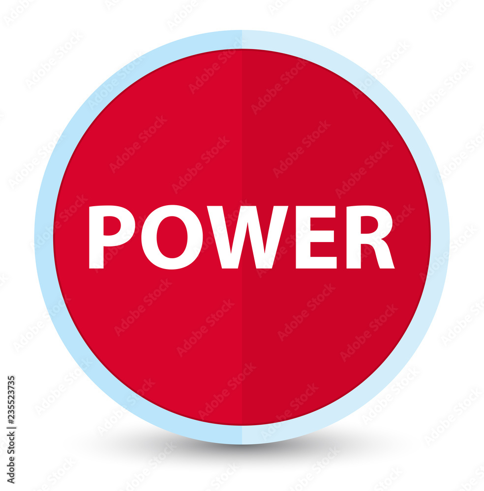 Power flat prime red round button Power flat prime red round button