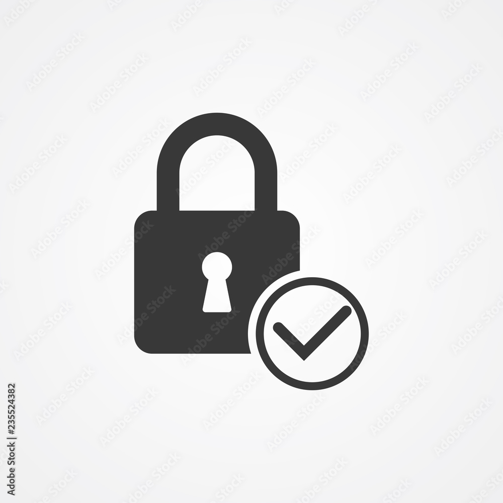 Padlock vector icon sign symbol Padlock vector icon sign symbol