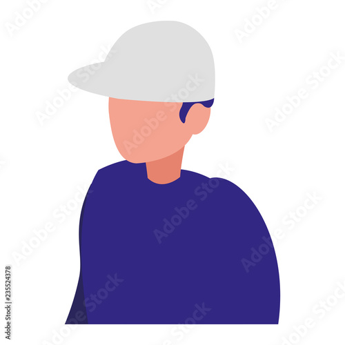 young man modeling character