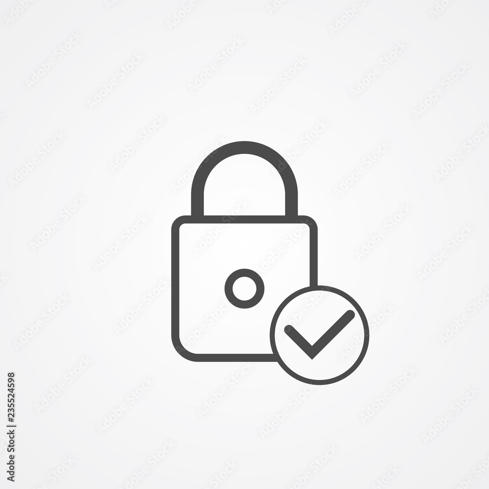 Padlock vector icon sign symbol Padlock vector icon sign symbol