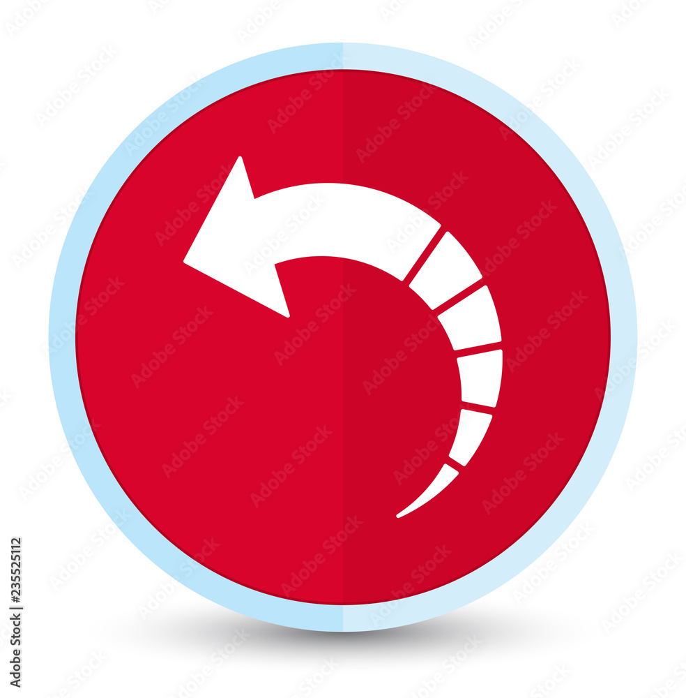 Back arrow icon flat prime red round button Back arrow icon flat prime red round button