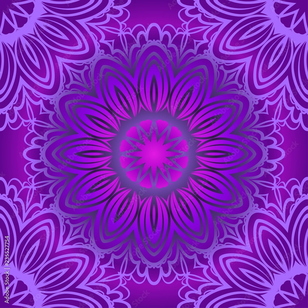 Design of a Geometric Flower seamless Pattern. vector. for wallpaper, flyer, book, brochure. Design of a Geometric Flower seamless Pattern. vector. for wallpaper, flyer, book, brochure.