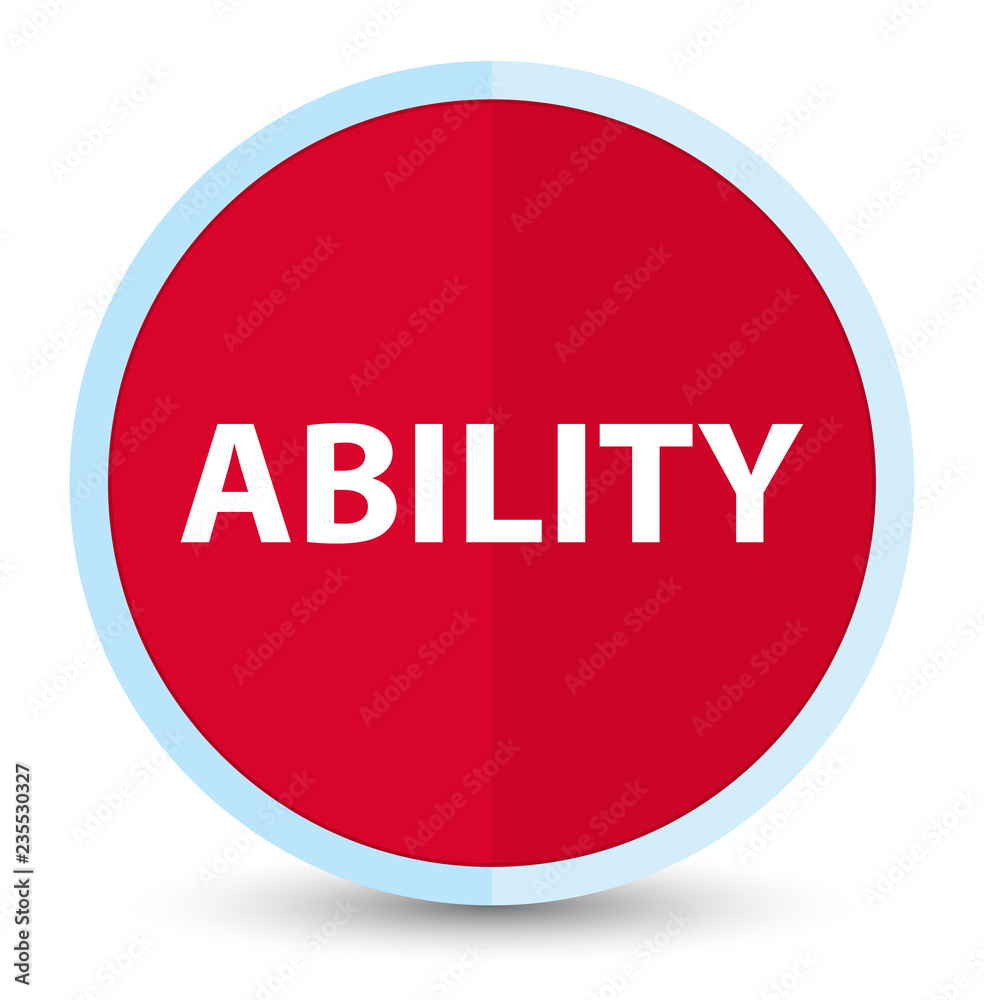 Ability flat prime red round button Ability flat prime red round button