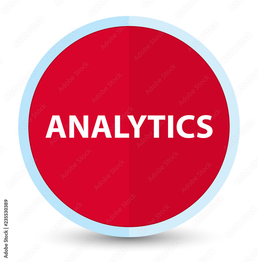 Analytics flat prime red round button Analytics flat prime red round button