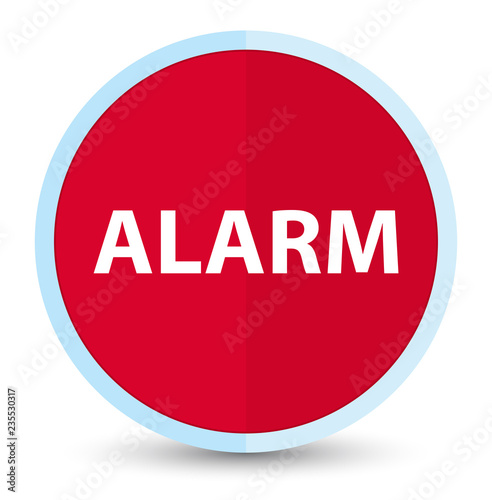 Alarm flat prime red round button