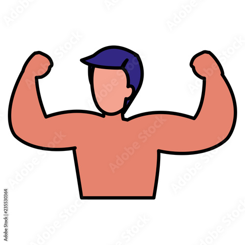 strong man with swimsuit