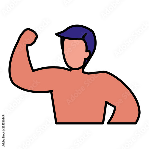 strong man with swimsuit