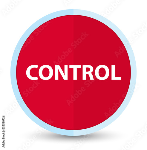 Control flat prime red round button