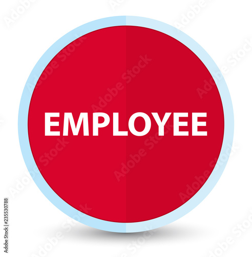 Employee flat prime red round button