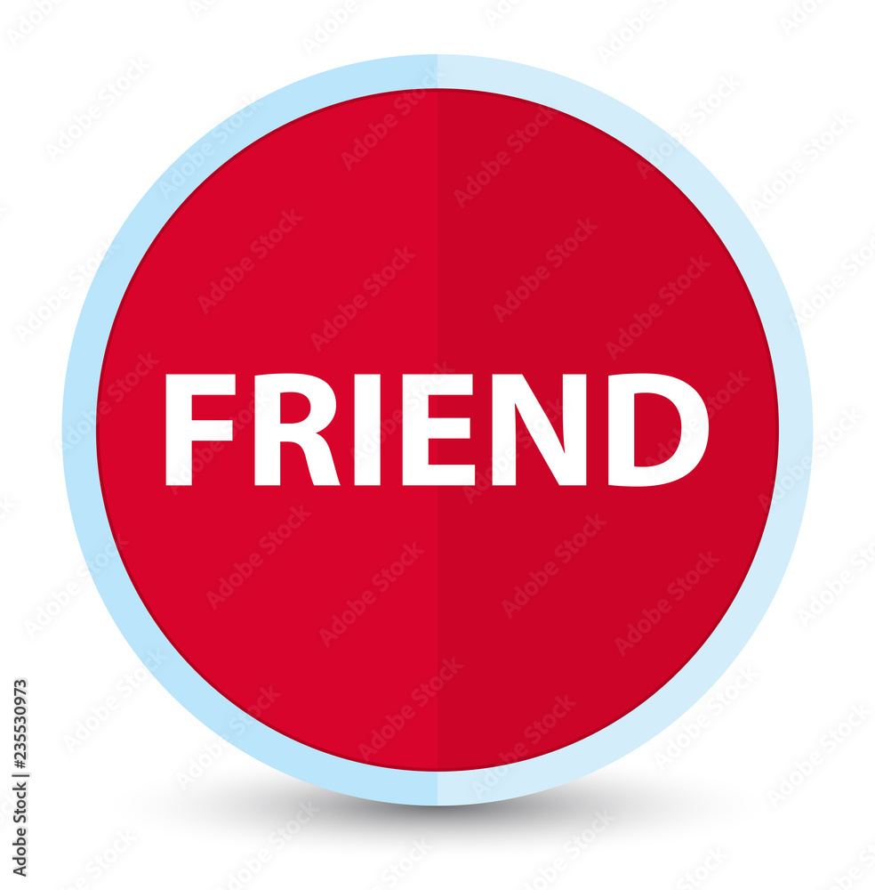 Friend flat prime red round button Friend flat prime red round button