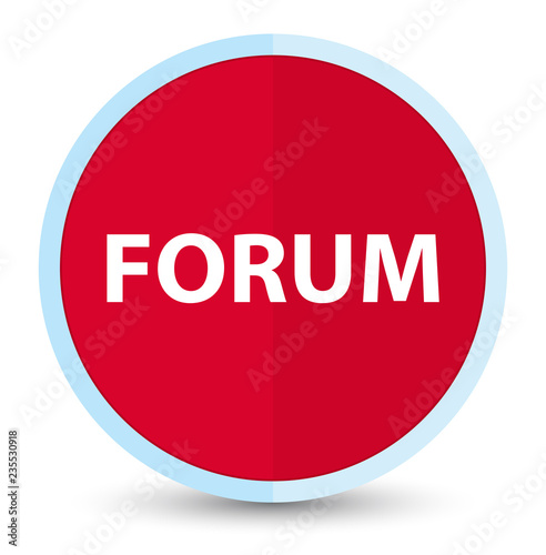 Forum flat prime red round button
