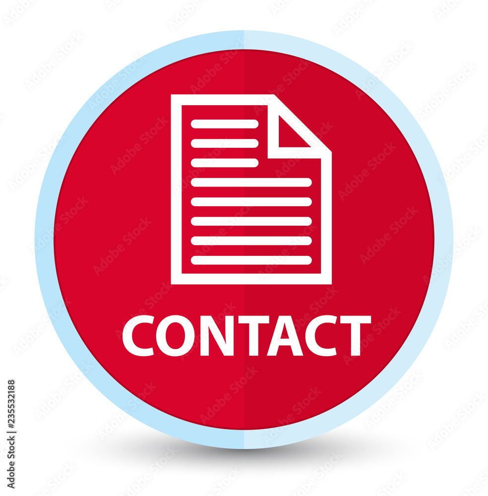 Contact (page icon) flat prime red round button Contact (page icon) flat prime red round button
