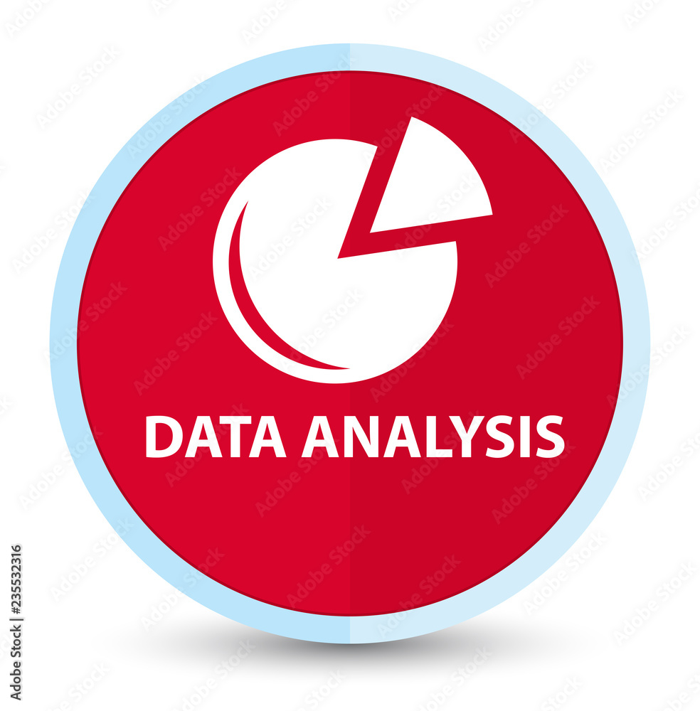 Data analysis (graph icon) flat prime red round button Data analysis (graph icon) flat prime red round button