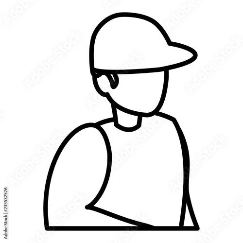 young man modeling character