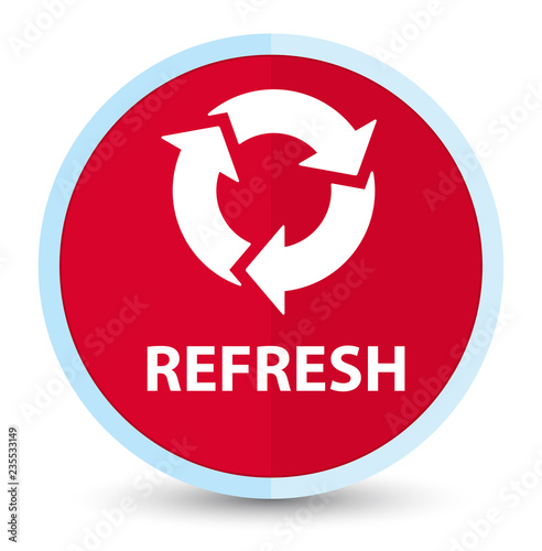 Refresh flat prime red round button