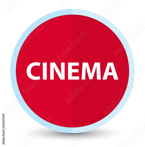 Cinema flat prime red round button